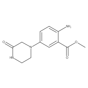 Methyl 2-amino-5-(3-oxopiperazin-1-yl)benzoate结构式
