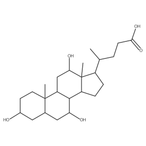 (4R)-4-[(1R,3aS,3bR,9aS,9bS,11aR)-4,7,11-Trihydroxy-9a,11a-dimethylhexadecahydro-1H-cyclopenta[a]phenanthren-1-yl]pentanoic acid结构式
