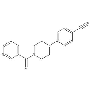 6-[4-(Pyridine-3-carbonyl)piperazin-1-yl]pyridine-3-carbonitrile结构式