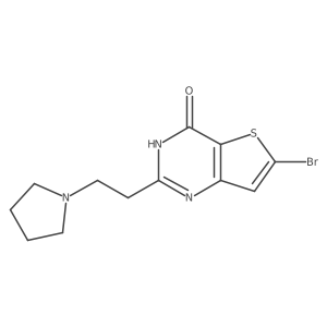 6-bromo-2-(2-pyrrolidin-1-ylethyl)thieno[3,2-d]pyrimidin-4(3H)-one结构式