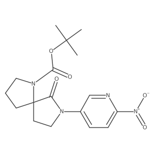 7-(6-Nitro-pyridin-3-yl)-6-oxo-1,7-diaza-spiro[4,4]nonane-1-carboxylic acid tert-butyl ester Structure