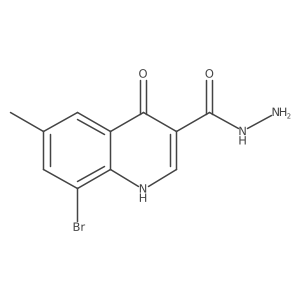 8-Bromo-4-hydroxy-6-methylquinoline-3-carbohydrazide Structure