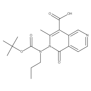 2-(Tert-butoxycarbonyl-propyl-amino)-3-methyl-1-oxo-1,2-dihydro-2,6-naphthyridine-4-carboxylic acid Structure