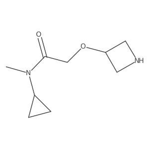 2-(azetidin-3-yloxy)-N-cyclopropyl-N-methylacetamide结构式