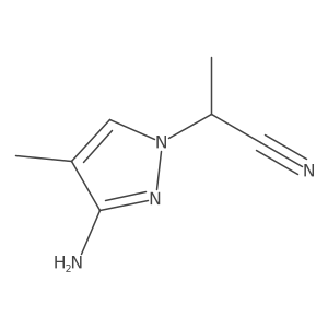 2-(3-amino-4-methyl-1H-pyrazol-1-yl)propanenitrile Structure