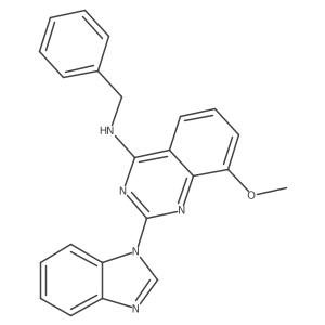2-(benzimidazol-1-yl)-N-benzyl-8-methoxyquinazolin-4-amine结构式