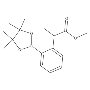 Methyl 2-(2-(4,4,5,5-tetramethyl-1,3,2-dioxaborolan-2-yl)phenyl)propanoate结构式