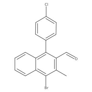 4-Bromo-1-(4-chlorophenyl)-3-methyl-2-naphthaldehyde结构式