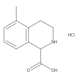 5-Methyl-1,2,3,4-tetrahydroisoquinoline-1-carboxylic acid hydrochloride Structure