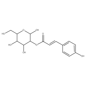 (2R,3R,4S,5S,6R)-2,4,5-Trihydroxy-6-(hydroxymethyl)tetrahydro-2H-pyran-3-yl (E)-3-(4-hydroxyphenyl)acrylate Structure
