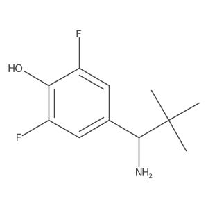 4-(1-Amino-2,2-dimethylpropyl)-2,6-difluorophenol结构式