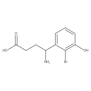 4-Amino-4-(2-bromo-3-hydroxyphenyl)butanoic acid结构式