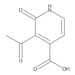 3-Acetyl-2-hydroxyisonicotinic acid结构式