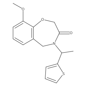 9-methoxy-4-[1-(2-thienyl)ethyl]-4,5-dihydro-1,4-benzoxazepin-3(2H)-one Structure
