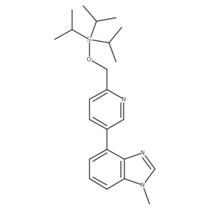 1-Methyl-4-(6-(((triisopropylsilyl)oxy)methyl)pyridin-3-yl)-1H-benzo[d]imidazole结构式