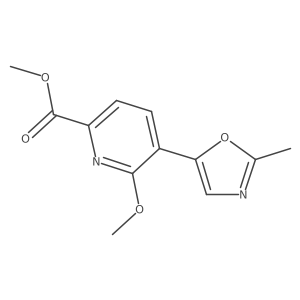 Methyl 6-methoxy-5-(2-methyl-1,3-oxazol-5-yl)pyridine-2-carboxylate Structure