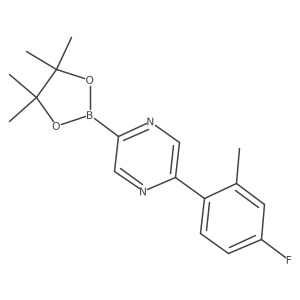 5-(4-Fluoro-2-methylphenyl)pyrazine-2-boronic acid pinacol ester Structure