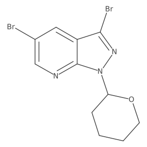 3,5-Dibromo-1-(tetrahydro-2H-pyran-2-yl)-1H-pyrazolo[3,4-b]pyridine Structure