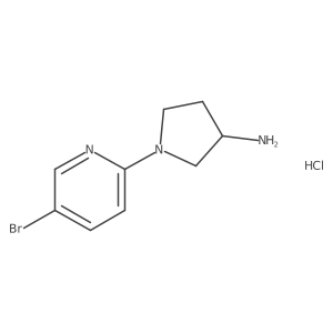 (R)-1-(5-bromopyridin-2-yl)pyrrolidin-3-amine hydrochloride Structure