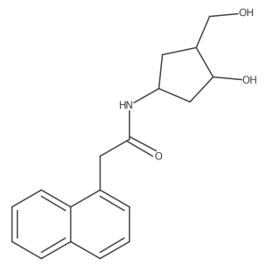 N-(3-hydroxy-4-(hydroxymethyl)cyclopentyl)-2-(naphthalen-1-yl)acetamide结构式