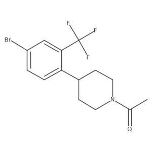 1-(4-(4-Bromo-2-(trifluoromethyl)phenyl)piperidin-1-YL)ethanone结构式