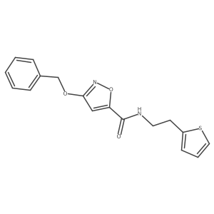 3-(benzyloxy)-N-(2-(thiophen-2-yl)ethyl)isoxazole-5-carboxamide Structure