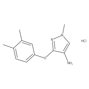 3-(3,4-Dimethylphenoxy)-1-methylpyrazol-4-amine;hydrochloride Structure