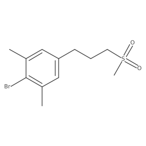 2-Bromo-1,3-dimethyl-5-(3-(methylsulfonyl)propyl)benzene Structure