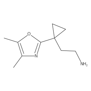 2-[1-(Dimethyl-1,3-oxazol-2-yl)cyclopropyl]ethan-1-amine Structure