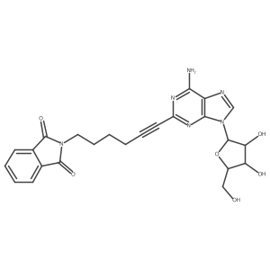 2-(6-(6-Amino-9-((2R,3R,4S,5R)-3,4-dihydroxy-5-(hydroxymethyl)tetrahydrofuran-2-yl)-9H-purin-2-yl)hex-5-yn-1-yl)isoindoline-1,3-dione Structure