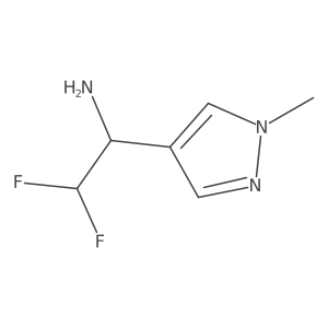 2,2-difluoro-1-(1-methyl-1H-pyrazol-4-yl)ethan-1-amine结构式