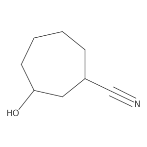 3-Hydroxycycloheptane-1-carbonitrile Structure