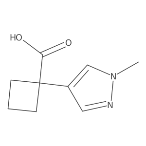 1-(1-Methyl-1H-pyrazol-4-yl)-cyclobutanecarboxylic acid Structure