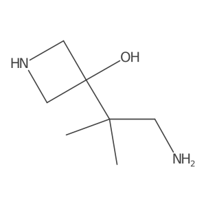 3-(1-Amino-2-methylpropan-2-yl)azetidin-3-ol结构式