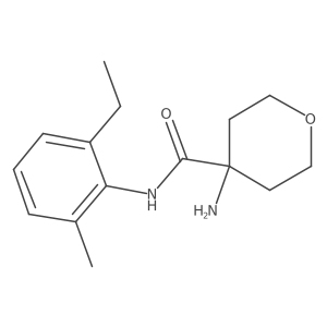2H-Pyran-4-carboxamide, 4-amino-N-(2-ethyl-6-methylphenyl)tetrahydro- Structure