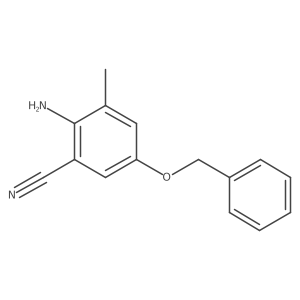 Benzonitrile, 2-amino-3-methyl-5-(phenylmethoxy)- Structure