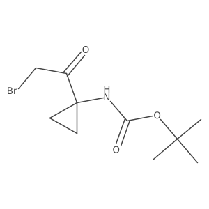 Tert-butyl N-[1-(2-bromoacetyl)cyclopropyl]carbamate Structure