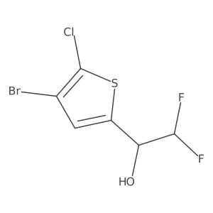 1-(4-Bromo-5-chlorothiophen-2-yl)-2,2-difluoroethan-1-ol Structure