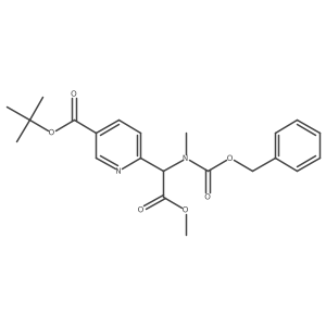 Tert-butyl 6-[2-methoxy-1-[methyl(phenylmethoxycarbonyl)amino]-2-oxoethyl]pyridine-3-carboxylate Structure