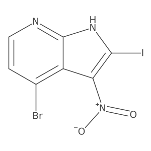4-bromo-2-iodo-3-nitro-1H-pyrrolo[2,3-b]pyridine Structure