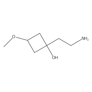 1-(2-Aminoethyl)-3-methoxycyclobutan-1-ol Structure