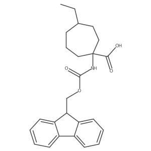 4-ethyl-1-({[(9H-fluoren-9-yl)methoxy]carbonyl}amino)cycloheptane-1-carboxylic acid Structure