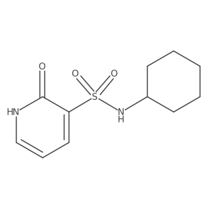 N-Cyclohexyl-2-oxo-1,2-dihydropyridine-3-sulfonamide结构式