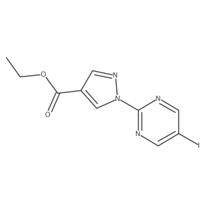 ethyl 1-(5-iodopyrimidin-2-yl)-1H-pyrazole-4-carboxylate Structure
