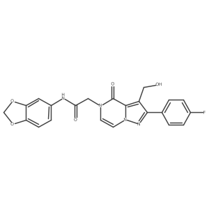 N-(2H-1,3-Benzodioxol-5-YL)-2-[2-(4-fluorophenyl)-3-(hydroxymethyl)-4-oxo-4H,5H-pyrazolo[1,5-A]pyrazin-5-YL]acetamide Structure