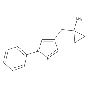 1-[(1-phenyl-1H-pyrazol-4-yl)methyl]cyclopropan-1-amine结构式