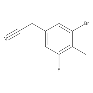 2-(3-Bromo-5-fluoro-4-methylphenyl)acetonitrile结构式