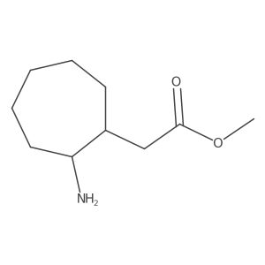 Methyl 2-(2-aminocycloheptyl)acetate结构式