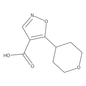 5-(Oxan-4-yl)-1,2-oxazole-4-carboxylic acid结构式