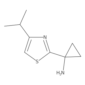 1-[4-(Propan-2-yl)-1,3-thiazol-2-yl]cyclopropan-1-amine Structure
